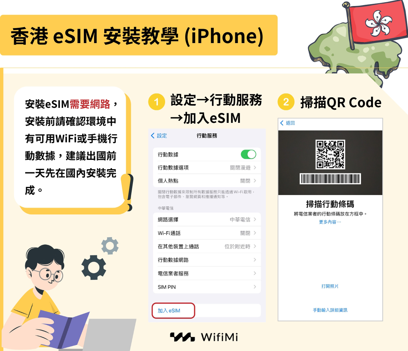 香港esim安裝教學iphone