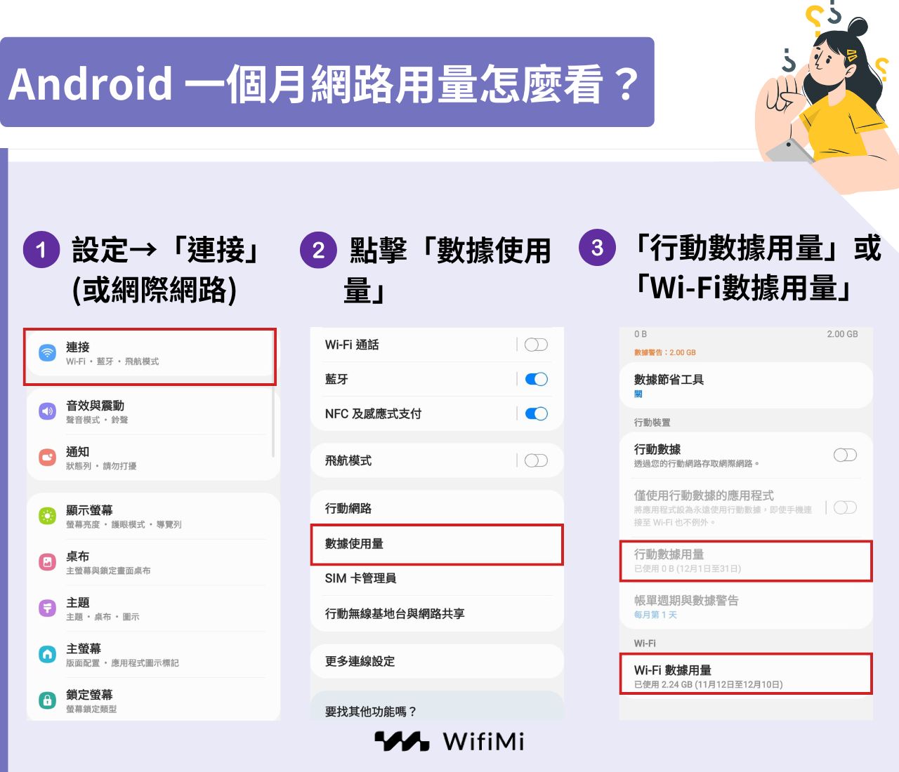Android一個月網路用量怎麼看